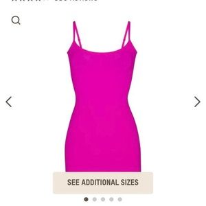Pink skims mini dress with tags